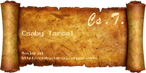 Csaby Tarcal névjegykártya